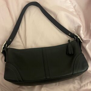 Coach black Demi baguette shoulder bag